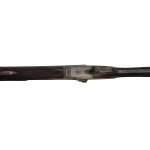 Engraved and gold inlaid double barrel shotgun with side locks, Defourny system, by Jindřich Holeček