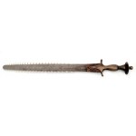 Indian sword with a rostrum from a sawmill instead of a blade