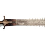 Indian sword with a rostrum from a sawmill instead of a blade