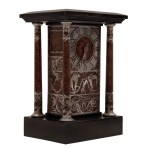Silver table clock in the style of Erhard &amp; Söhne