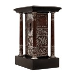 Silver table clock in the style of Erhard &amp; Söhne