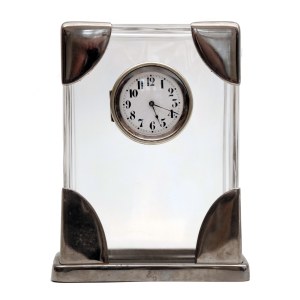 Glass table clock, Lenzkirch