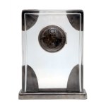 Glass table clock, Lenzkirch