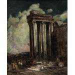 Řecký chrám s figurální stafáží, Adolphe Monticelli