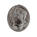 Silver plaque - art deco