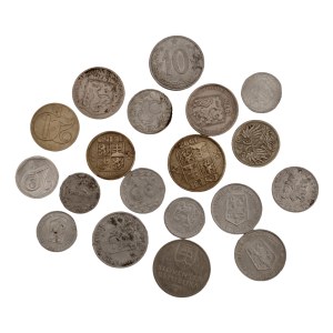 18 coins mostly Czechoslovak