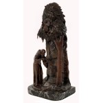 Figural bronze table lamp, Franz Sautner