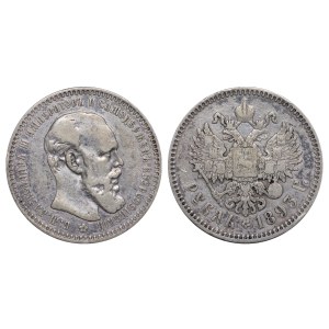 Russian Empire, 1 Rouble, 1893 year, (AG)