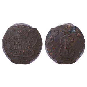 Ruské impérium, Sibír, 1 Poluška, rok 1773, KM, PCGS, XF Detail