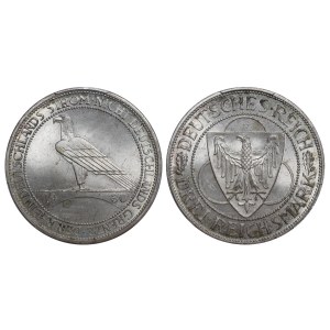 Germania, 3 Reichsmark, anno 1930, F, Liberazione della Renania, PCGS, MS 65
