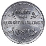 Niemieckie Terytoria Okupowane, 1 kopiejka, 1916 rok, J, moneta wojskowa, NGC, MS 63