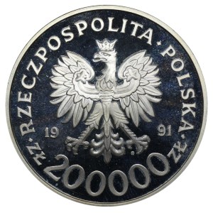 Poľsko, 200000 Zlotých, rok 1991, MW, XXV. olympijské hry - Barcelona 1992 - Vzpieranie