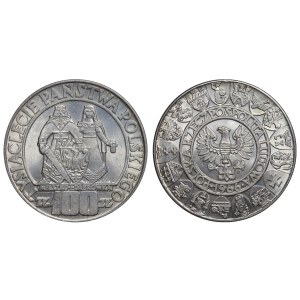 Poľsko, 100 zlotých, rok 1966, MW, poľské milénium