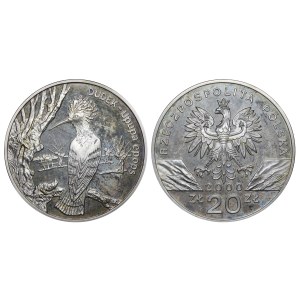 Poľsko, 20 zlotých, 2000 rok, MW, Hoopoe
