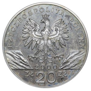 Poľsko, 20 zlotých, 2000 rok, MW, Hoopoe