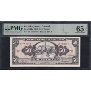 Ecuador, 50 Sucres, 1984-88, Gem UNC 65 EPQ
