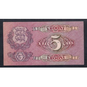 Estonia, 5 Krooni, 1929, XF