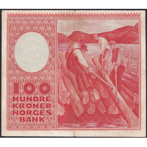 Nórsko, 100 korún, 1961, XF