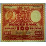 Nórsko, 100 korún, 1961, XF