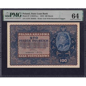 Polen, 100 Marek, 1919, Auslese UNC 64