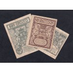 Romania, Set of 3 Banknotes (10, 25, 50 Bani), 1917, XF-VF