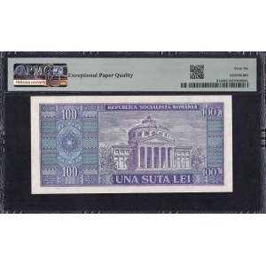 Rumunia, 100 lei, 1966, Gem UNC 66 EPQ