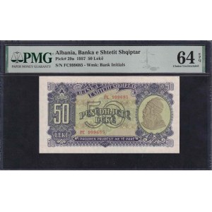 Albánsko, 50 lekov, 1957, výber UNC 64 EPQ