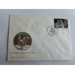 ENVELOPE, STAMP, STAMP SPACE APOLLO 11 XXTH ANNIVERSARY OF MOON EXPEDITION