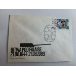 ENVELOPE, STAMP, STAMP POLISH ARMY BATTLE OF FALAISE GEN MACZEK