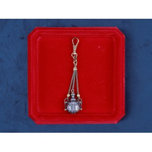 Pendant with buckram and carabiner, 19th/20th century.