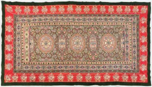 Gobelin na ścianę z salonu pałacu na Litwie, Persja, lata 30- 50 XIX w.