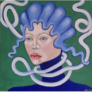 Isabella RO (pseud. b. 1976), Cornflower golf, 2025