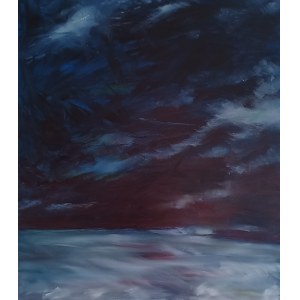 Tomasz RAFF (ur. 1985), Herbstnebel wallen bläulich überm See, 2025