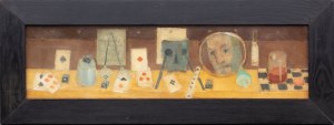 Kiejstut Bereźnicki (ur. 1935), Martwa natura z kartami, 2012