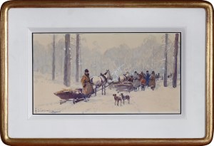 Adam SETKOWICZ (1875 - 1945), Postój w lesie