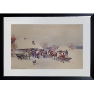 Adam SETKOWICZ (1875 - 1945), In front of the cottage, 1939