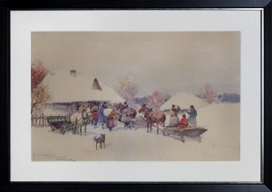 Adam SETKOWICZ (1875 - 1945), Przed chatą, 1939