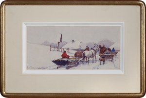 Adam SETKOWICZ (1875 - 1945), Powrót saniami