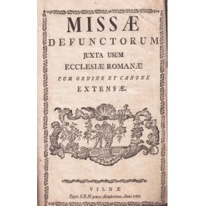 Katalikiškas mišiolas, Vilnius, 1780