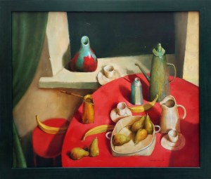 Gennadiy Tishchenko, Martwa natura z zieloną zasłoną, 2007