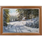 Marek Szczepaniak, Old house in a winter forest, 2019