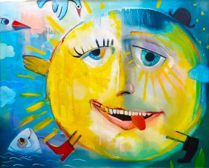 Wojciech Muda/Munke (ur. 1981), Słońce z przyjaciółmi zwiedzą świat, 2014