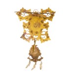 18k Gold Sardinian brooch with precious stones -