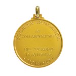 Lot of 11 18k gold merit medals -