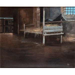 BRIAN MOBBS (1937 - 2016), BRIAN MOBBS (1937 - 2016) View of stable - 1970s