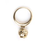 CHANTECLER, CHANTECLER Gold ring with pendant -