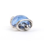 CHANTECLER, CHANTECLER Blue topaz diamond gold bell pendant -