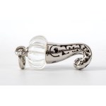 CHANTECLER, CHANTECLER Gold-Cornetto-Anhänger mit Saphiren, Diamanten und Bergkristall -