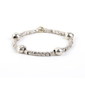 POMELLATO, POMELLATO Dodo collection: mini grain sterling silver and gold bracelet -