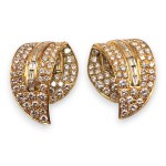 FILIPPO MORONI, FILIPPO MORONI Yellow gold earrings with brilliant-cut diamonds -